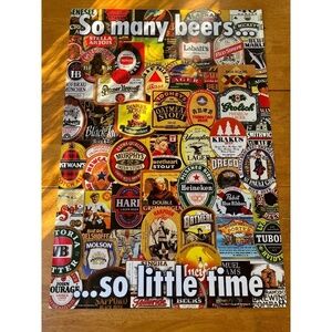 Beers Logos Collage Large Poster‎ College Collection Wall Room Decor, Size 24x36